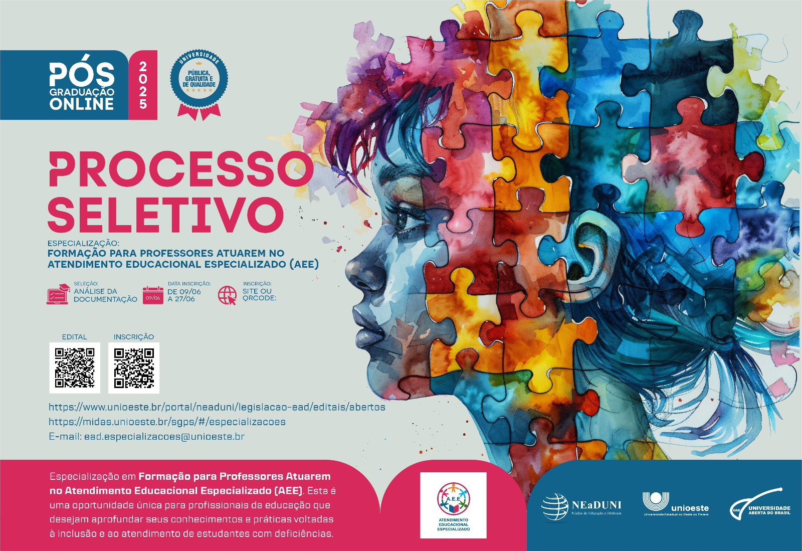 Processo Seletivo EAD - Formação para Professores no AEE